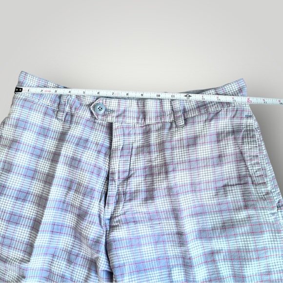 Reversible Men's Blue Plaid Shorts - Picture 7 of 16